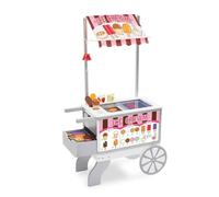 Melissa & Doug - Chariot Ambulant Snacks Et Sucreries 40 Pièces - Chariot En Bois Enfant - Jeu Imitation - Jouet En Bois - Jouet D'Activité, Développement Et Apprentissage - Cadeau Enfant 3 Ans Et +