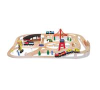 Melissa & Doug Coffret de train en bois de luxe (plus de 130 pi?ces)