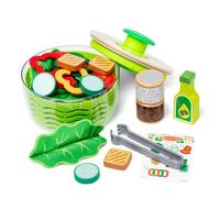 Melissa & Doug – Coffret jeu essoreuse à salade 28 pièces – Jouet en bois, accessoires cuisine (3+)
