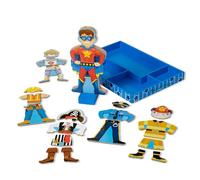 Melissa & Doug- Coffret Personnage Bois magnétique Billy Le héros 28 pièces, 13550