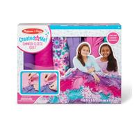 Melissa & Doug Created by Me! Flower Fleece Quilt No-Sew Craft Kit (48 Squares), 4' X 5'