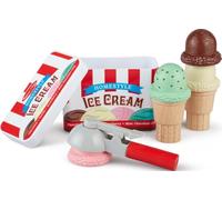 Melissa & Doug – Jeu de cornets de crème glacée empilables, 3+ – Certifiés FSC