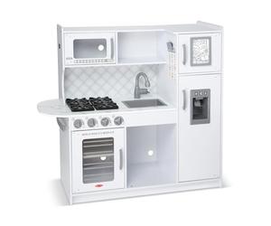 Melissa & Doug Cuisine-Jouet de Petit Chef en Bois pour Enfants - Distributeur Blanc Nuage - Jeu de Cuisine pour Tout-Petits de 3 Ans et Plus