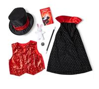 Melissa & Doug Déguisement Magicien Gris 3-6 ans avec accessoires pour filles et garçons