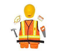 Melissa & Doug Déguisement Ouvrier Ingénieur,Costume pour filles et garçons avec accessoires,Jeu de rôle,Jouet créatif, Cadeau pour enfants 3+,Parfait pour halloween ou carnaval