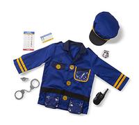 Melissa & Doug Déguisement Policier,Costume pour Filles et garçons avec Accessoires,Jeu de rôle,Jouet créatif, Cadeau pour Enfants 3+, Parfait pour Halloween ou Carnaval