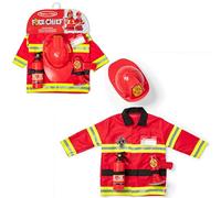 Melissa & Doug - Déguisement Pompier - Costume Enfant Avec Accessoires Pour Jeu D'Imitation - Tenue Pompier Pour Anniversaire Carnaval Halloween - Cadeau Enfant 3 Ans Et +
