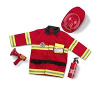 Melissa & Doug - Déguisement Pompier - Costume Enfant Avec Accessoires Pour Jeu D'Imitation - Tenue Pompier Pour Anniversaire Carnaval Halloween - Cadeau Enfant 3 Ans Et +