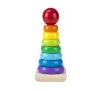 Melissa & Doug Empileur Arc-En-Ciel, Jouets d'éveil /d'activité et de développement et 1er âge en bois Montessori, Motricité, Résolution de problèmes, Cadeau pour enfants de 1 2 3 ans