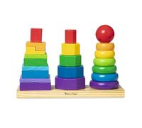 Melissa & Doug Geometric Stacker Wooden Toddler -Empileur Geometrique En Bois- #567