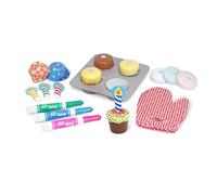 Melissa & Doug - Ensemble Cupcakes 22 Pièces - Cupcakes À Décorer - Jouet Montessori - Jeu Imitation - Jouet en Bois - Jeu D'Activité, De Développement Et d'apprentissage - Cadeau Enfant 3 Ans Et +