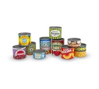 Melissa & Doug - Ensemble D'Aliments En Conserve 10 Pièces - Jouet Montessori - Jeu Imitation - Jouet En Bois - Jeu D'Activité, De Développement Et Apprentissage - Cadeau Enfant 3 Ans Et +