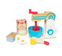 Melissa & Doug Ensemble De Batteur Sur Socle En Bois Pour Faire Un Gâteau | Imitations d'aliments pour enfants | 3+ | Cadeau pour garçon ou fille