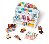 Melissa & Doug Ensemble de Jeu d’Imitation Chocolaterie en Bois, Machine à fabriquer des chocolats de Jeu pour garçons et Filles