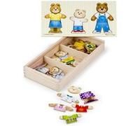 Melissa & Doug - 13770 - Wooden Bear Family Dress Up Puzzle