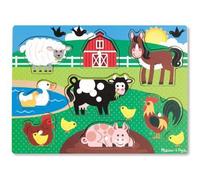 Melissa & Doug Farm Wooden Peg Puzzle (8 Pcs)