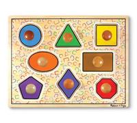 Melissa & Doug Geometric Shapes Large Peg Puzzle
