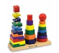 Melissa & Doug Geometric Stacker Wooden Toddler -Empileur Geometrique En Bois- #567