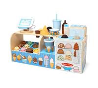 Melissa & Doug – Jouet en bois Glacier – Comptoir de glaces 48 pièces, FSC, 3+ ans