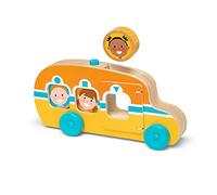 Melissa & Doug GO Tot Bus pour tourner et rouler en bois avec trois disques, Jouets en bois pour Bébé, Jouet d'Eveil et Premier Age, 12 mois +, Cadeau de naissance pour garçon ou fille