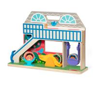 Melissa & Doug Jouet d'éveil en bois GO Tots Cour de récréation roulés-boulés 3 disques 12+ mois