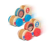 Melissa & Doug - GO Tots Les Voitures De Course des Roulés-Boulés - Jeu D'Eveil - Jouet en Bois - Jouet D'Activité, De Développement Et Apprentissage - Cadeau Enfant 1 an Et + -