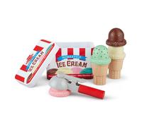 Melissa & Doug Jeu De Cornets De Crème Glacée Avec Boules Empilables | Jeux de rôles | Jouet de crème glacée | 3+ | Cadeau pour garçon ou fille