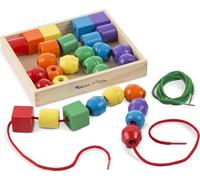 Melissa & Doug – Jeu de formes à lacer 30 perles – Jouet en bois Montessori 3 ans+