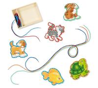 Melissa & Doug Panneaux en bois et lacets Animaux Domestiques, Jouets d'activité et de développement, Jouet d'apprentissage, Loisirs créatifs pour filles et garçons de 3 4 5 6 ans