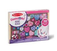 Melissa & Doug - Kit Bracelet Et Colliers De 120 Perles Coeurs En Bois - Fabrication De Bijoux Colliers Bracelets - Jouet En Bois - Activité Manuelle Enfant - Loisir Créatif - Cadeau Enfant 4 Ans Et +