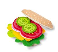 Melissa & Doug - Kit De Sandwichs 33 Pièces - Aliments en Feutre - Jeu Imitation - Jouet en Bois - Jouet D'Activité, De Développement Et d'apprentissage - Cadeau Enfant 2 Ans Et +