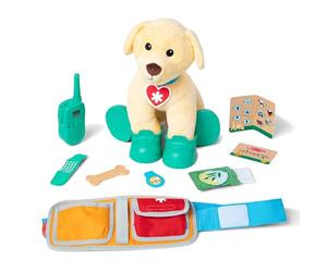 Melissa & Doug Let’s Explore Chien Ranger Adorable en Peluche avec équipement de Recherche et de secourisme, Peluche avec des accesoires, Jouet câlin, Jeu de rôle, 3+, Cadeau pour garçon ou Fille