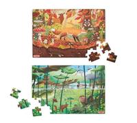 Melissa & Doug Let’s Explore Puzzle de Sol Double Face Cherchez et Trouvez, 48 pièces géantes en Carton, 2 Puzzles différents, Jouet d'éveil et de développement, 3+, Cadeau pour garçons ou Fille