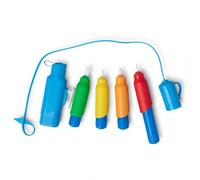 Melissa & Doug Water WOW Lot de 4 stylos de Couleur avec Eau, pulvérisateur, Capuchon d'attache, Rouge, Orange, Jaune, Vert, Bleu