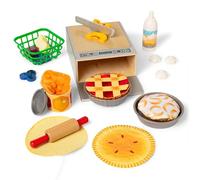 Melissa & Doug Make and Bake Pies Ensemble de Nourriture et Four en Bois avec pâte spongieuse pour Enfants de 3 Ans et Plus - Certifié FSC
