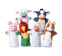 Marionnettes Animaux de la ferme - MELISSA & DOUG - Lot de 6 - Pour Enfant Mixte - Vert