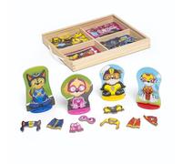 Melissa & Doug - Paw Patrol - Chiots Magnétiques Pat Patrouille 64 Pièces avec Chase - Jouet en Bois - Activité Manuelle Enfant - Loisir Créatif - Jouet Pat Patrouille - Cadeau Enfant 3 Ans Et +