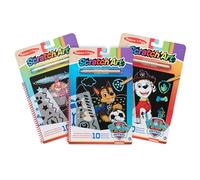 Melissa & Doug- Paw Patrol Lot de Stickers à gratter Scratch Art Bundle, 000772333085, Set de 3, S