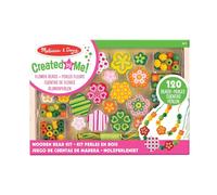 Melissa & Doug Coffret 150 Perles Florale En Bois Et 5 Lacets