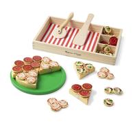 Melissa & Doug Pizza En Bois, Aliments en bois pour enfants, Jouet éducatif et créatif, Jouets en bois, Jouets de développement, Jouet Montessori, Cadeau pour garçons et filles de 3 4 5 6 7 ans