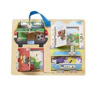 Melissa & Doug – Planche d'activités Montessori en bois avec loquets – Jouet sensoriel 3 ans+