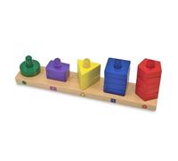 Melissa & Doug Planche D'empilage Et De Tri (Couleur Et Forme) 15 Pieces En