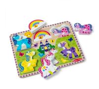 Melissa & Doug, Puzzle à grosses pièces en bois Animaux marins, 6 pièces