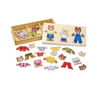 Melissa & Doug - Puzzle Ours 45 Pièces - Vêtements pour Habiller La Famille Ours - Puzzle - Activité Manuelle Enfant - Jouet D'Activité, De Développement Et d'apprentissage - Cadeau Enfant 3 Ans Et +