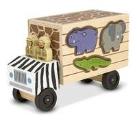 Melissa & Doug - 15180 - Jeu De Société Educatif - Sauvetage D'animaux Camion De Tri Par Formes