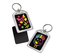 Melissa & Doug- Scratch Art-Cartes à gratter-Porte-clés, 15921, Multicolore, Party Pack