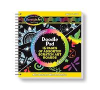 Melissa & Doug Scratch Art Doodle Pad Book - The Original (Arts & Crafts Mini Stylus Included Easy To Use 16 Spiral-Bound Pages Great Gift For Girls & Boys - Best For 4 5 6 Year Olds & Up)
