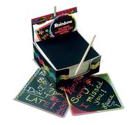 Melissa & Doug- Scratch Art-Pack 125 Mini-Feuilles Arc-en-Ciel, 15945, Cube - Certifiés FSC