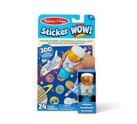 Melissa & Doug Sticker WOW- Bloc d'activités de 24 Pages et estampeuse à Autocollants, 300 Autocollants, Art et Bricolage, Jouet à Manipuler, Personnage à Collectionner - Astronaute