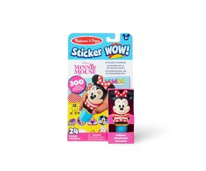 Melissa & Doug Sticker Wow! Bloc d'activités et tampon autocollant de 24 pages, 300 autocollants, jouet à collectionner - Disney Minnie Mouse - Pour enfants à partir de 3 ans - Certifié FSC